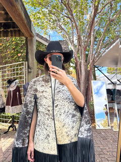 Jenna Cape in Cowhide